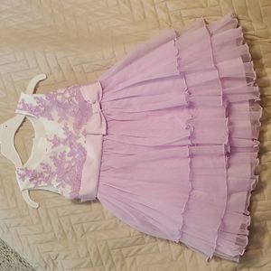 Formal Light Purple and White Toddler Dress